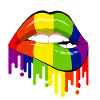 Regenbogen Mund