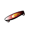 red skateboard