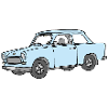 Hellblauer Trabi, Trabant