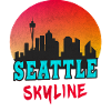 Seattle skyline at sunset/gift