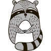 Sweet racoon illustration Comic poison