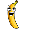 Smiling banana