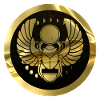 Gold lucky beetle icon