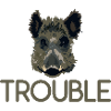 Trouble wild boar