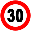Road sign 30