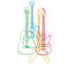 Colored acoustic electric classical guitars shirt