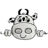 Cow looks