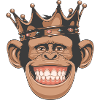 Monkey with crown