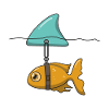 Goldfish with shark fin