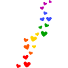 Rainbow hearts pride