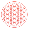 Flower of Life Pattern in Red