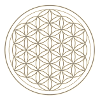 Golden Flower Circle Ornament