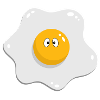Fried egg with eyes