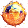 World globe burning