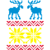 Elch-Muster-Weihnachtspullover