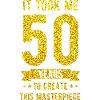 50th Birthday HAPPY BIRTHDAY Gold Funny Gift
