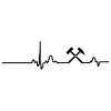 EKG Linie - Schwarz