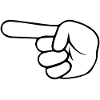 Hand Finger Left | Black/White