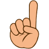 Hand Finger Up 2 | Colored