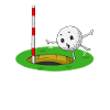Golf Jeg ville trykke på golfspilleren golfspiller