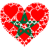 Morocco heart flag