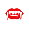 Vampire kissing mouth
