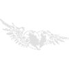 Flying heart with wings
