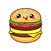 Burgers with smiling face