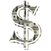 dollar filled with $ 100 bills