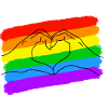 Pride LGBTQ is love heart