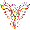Phoenix bunt abstrakt Silhouette