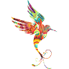 Vogel bunt Kolibri Silhouette