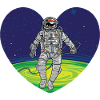 Outer space heart
