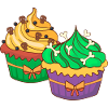 Gâteau au muffin Halloween
