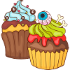 Gâteau au muffin Halloween