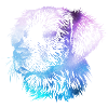 Galaxy dog silhouette abstract