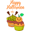 Gâteau au muffin Halloween