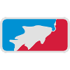 sport logo rød blå fanget fisk fiskeri svømme