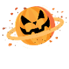 Halloween Pumpkin Face Jack-O-Planet