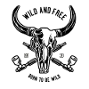 Buffalo Skull Wild & Free