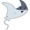 Cartoon stingray ocean animal