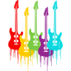 Bunte E-Gitarren