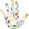 Memphis Style 80s Handprint