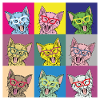 Katzen Pop Art