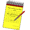 Notepad and pencil