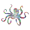 Krake Octopus Mosaik Design Geschenkidee