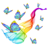 Rainbow butterflies