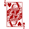 Heart queen red