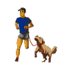 Running with dog
