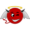 Devil ängel djävul och ängel